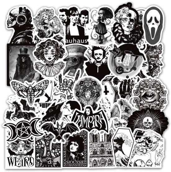 Sticker acqua-resistente 50 pezzi in PVC - Decorativi Decalcomanie a Graffiti - Stickers per Scrapbooking DIY - Facili da rimuovere - Stickers decorativi