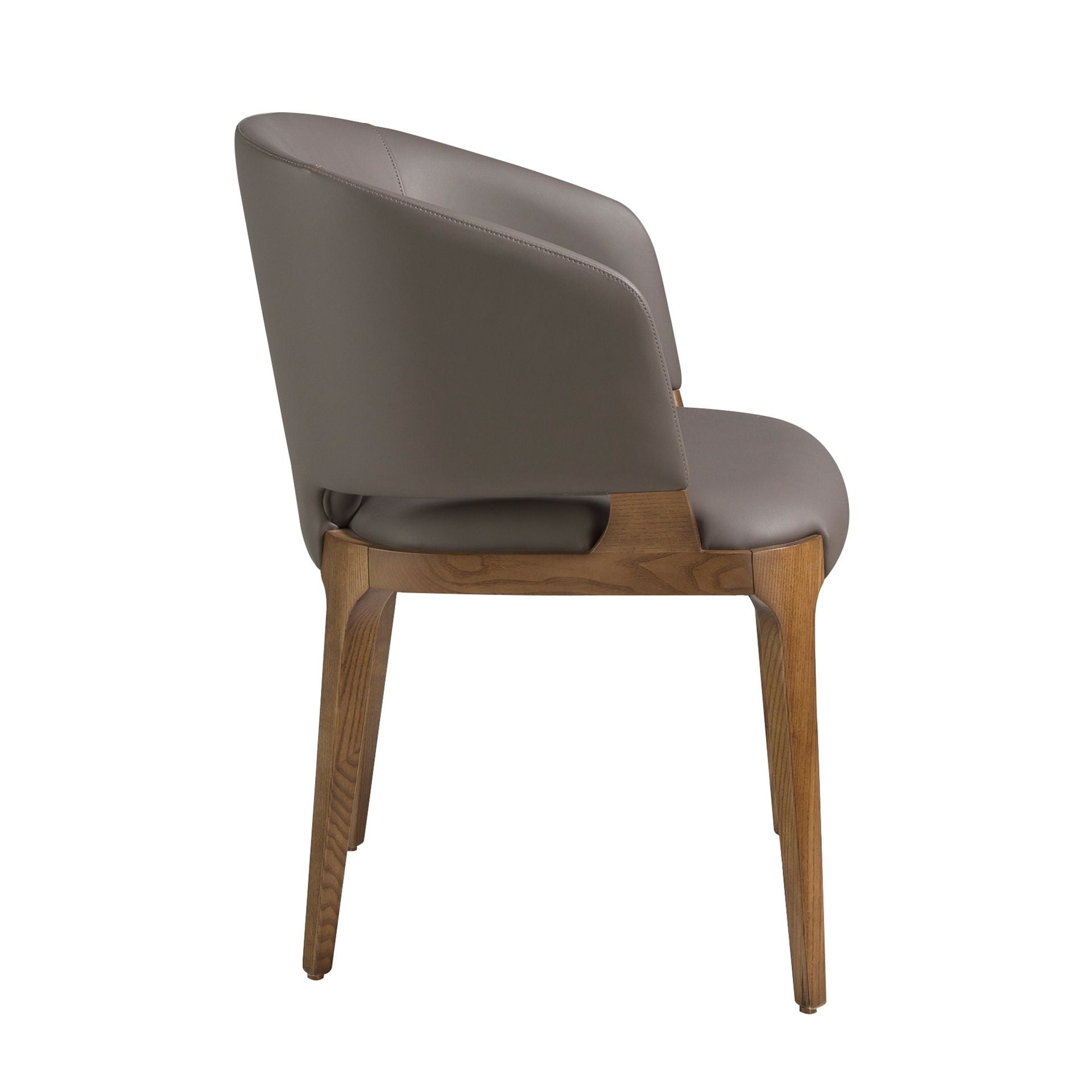 Sedia in ecopelle visone scuro