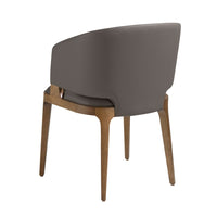 Sedia in ecopelle visone scuro