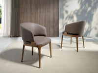 Sedia in ecopelle visone scuro