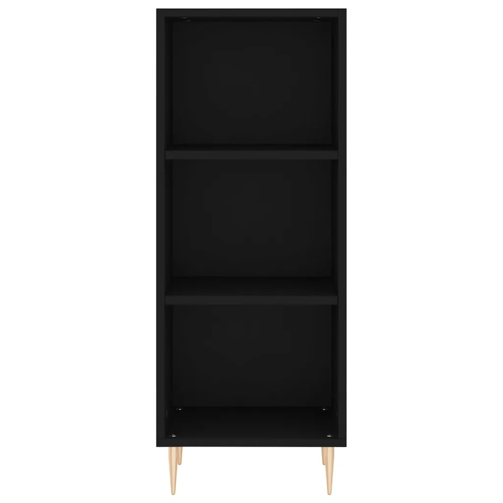 Credenza Nera 34,5x32,5x90 cm in Legno Multistrato 828717