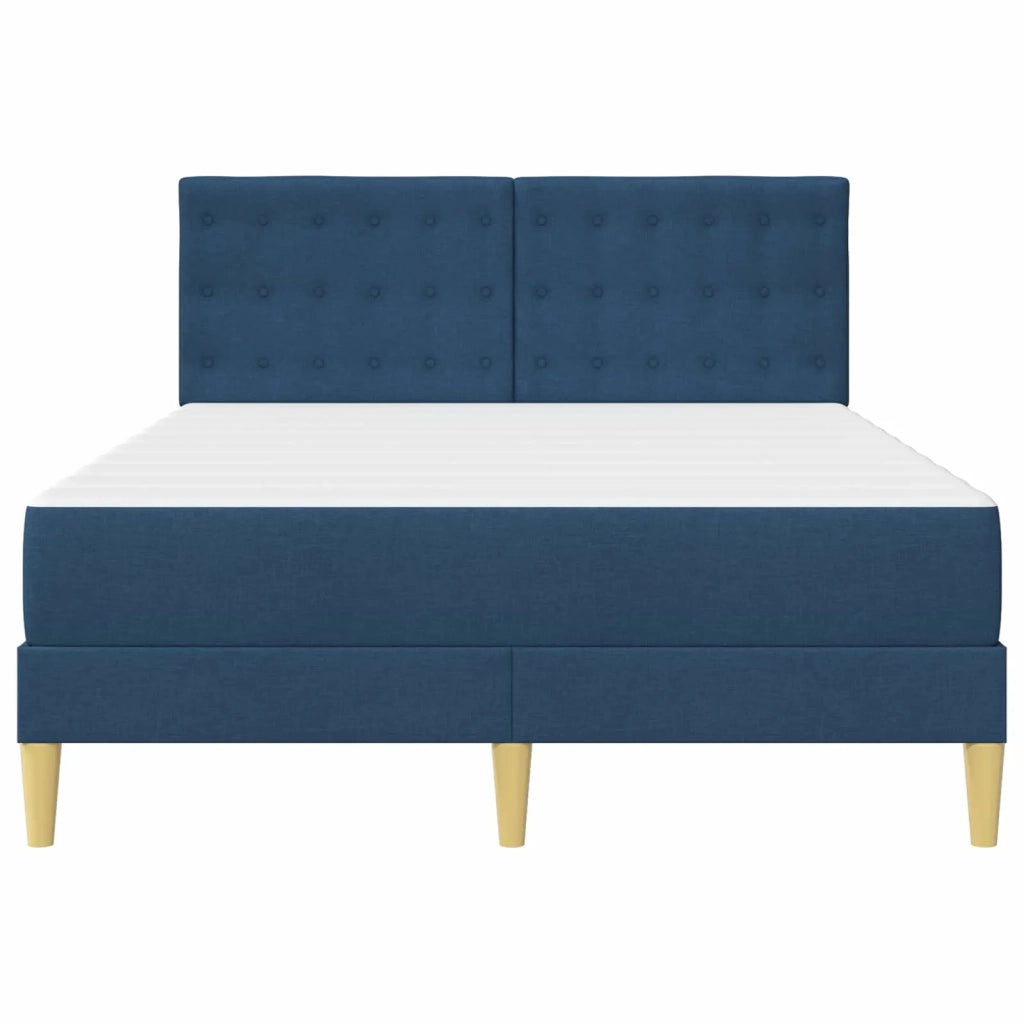 Struttura letto con materasso Blu 140 x 200 cm Tessuto