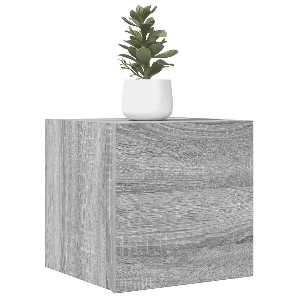 Armadietti TV Montati a Parete Grigio Sonoma 30,5x30x30 cm 815138