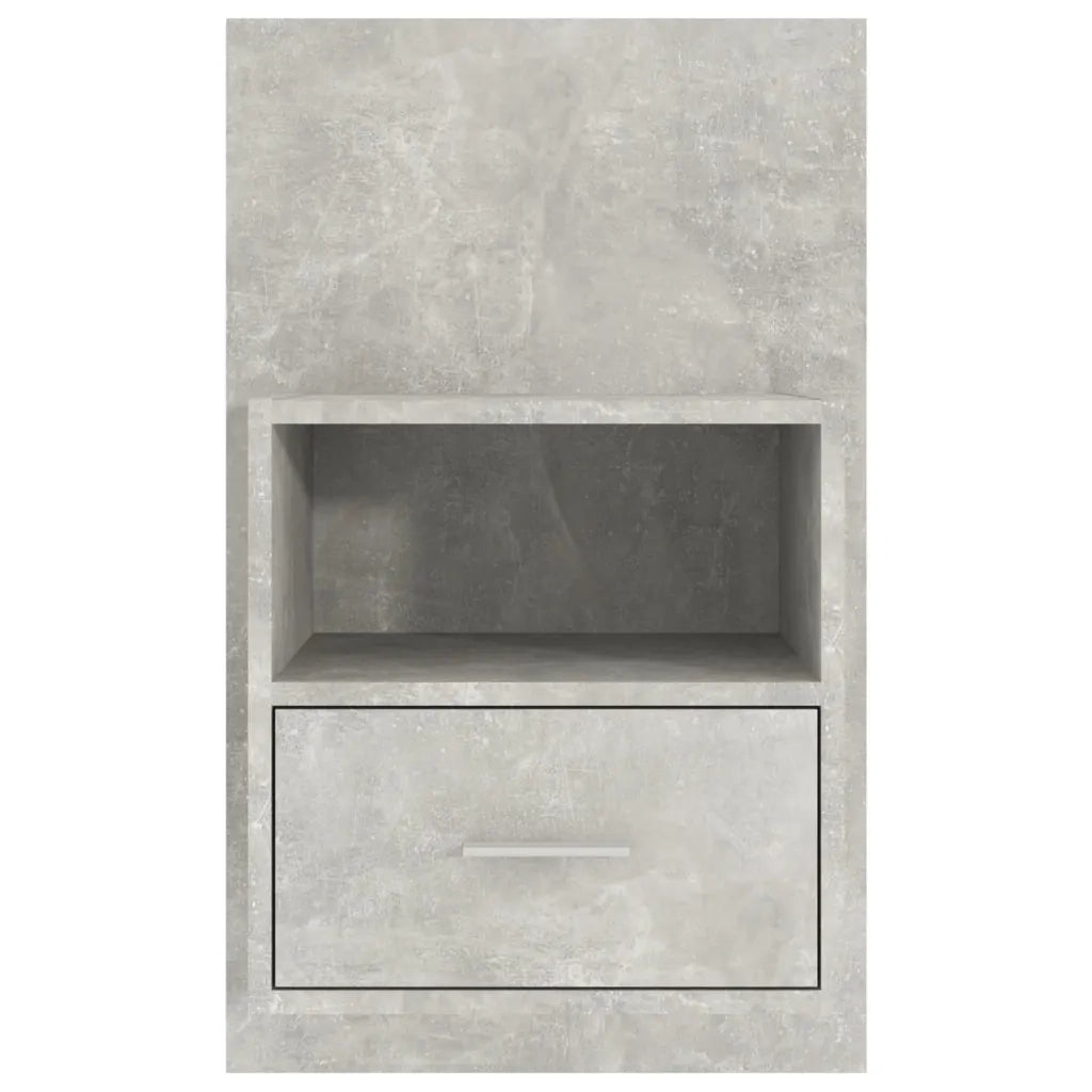 Comodino a Muro-Tavolino da notte Grigio Cemento