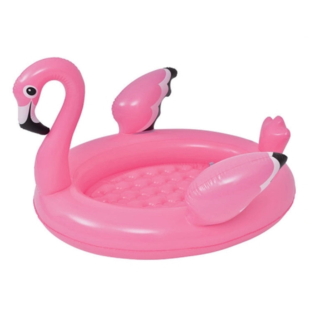 Trade Shop - Piscina Gonfiabile Per Bambini Forma Di Fenicottero Rosa Giardino 108x95x65cm 016148 -