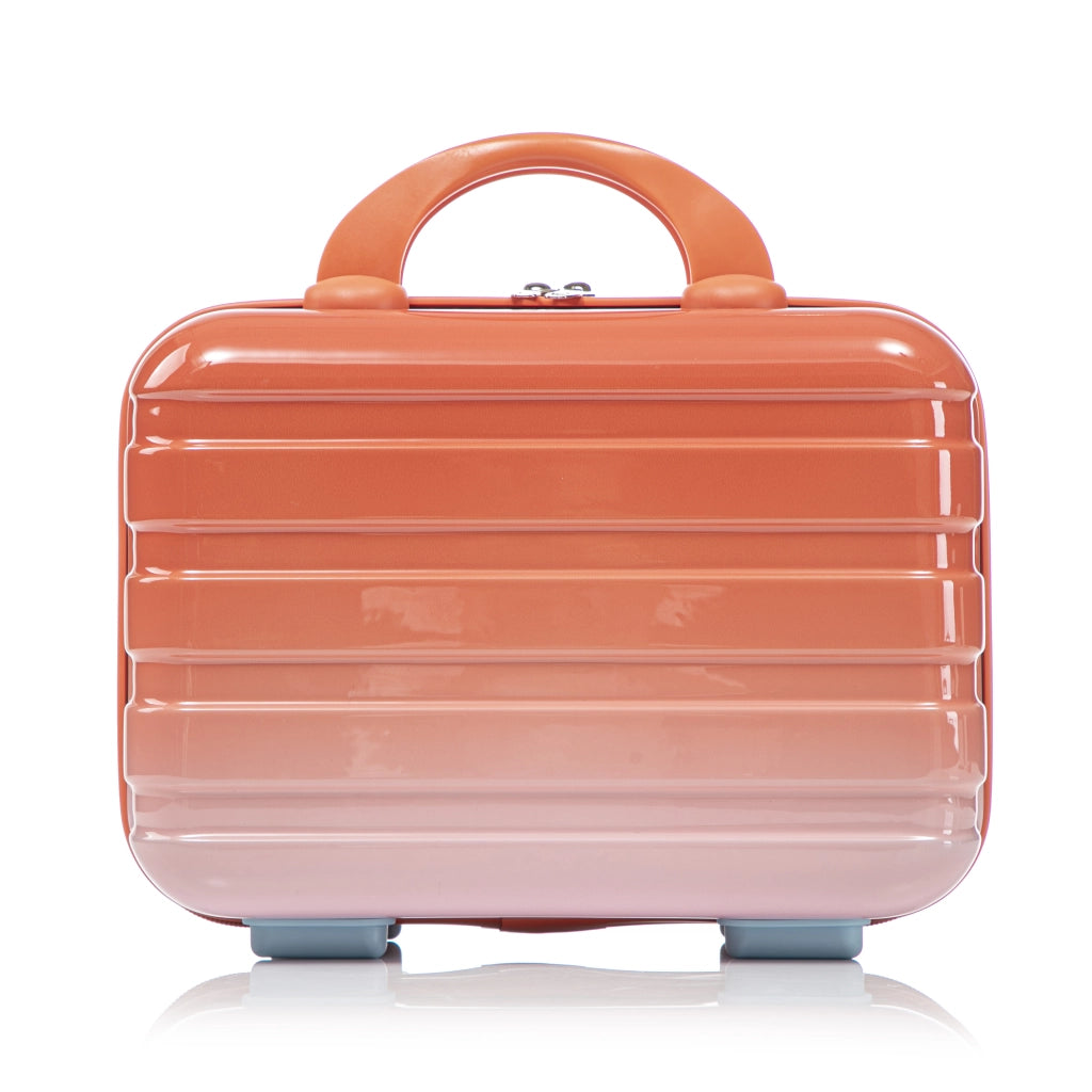 Set di valigie 2 pezzi da viaggio in PC con ruote girevoli chiusura a combinazione e beauty case rimovibile rosso