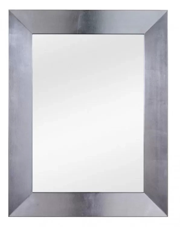Specchiera in foglia argento rettangolare- misure: 99 x 79 x 3