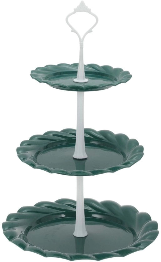 Presentazione per Torte 3 Livelli - Ronde Stazione per Cupcake - Standard - Livelli Regolabili - Materiale PP di Alta Qualità - Adatto per Matrimoni/Feste - Facile da Montare - Stazione per Dolci
