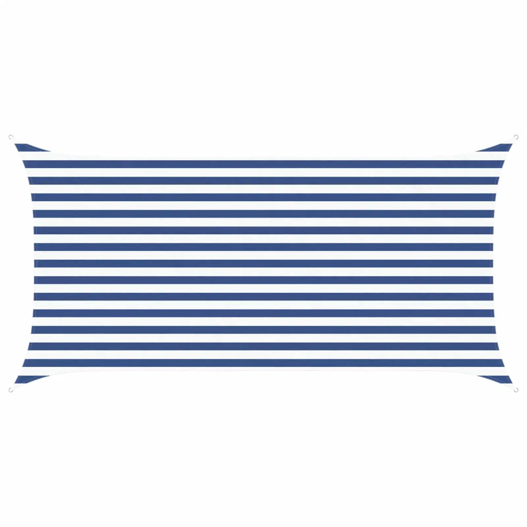 Vela Parasole | Telo Ombra | Vela da ombra solare Blu e Bianco 4 x 2 m