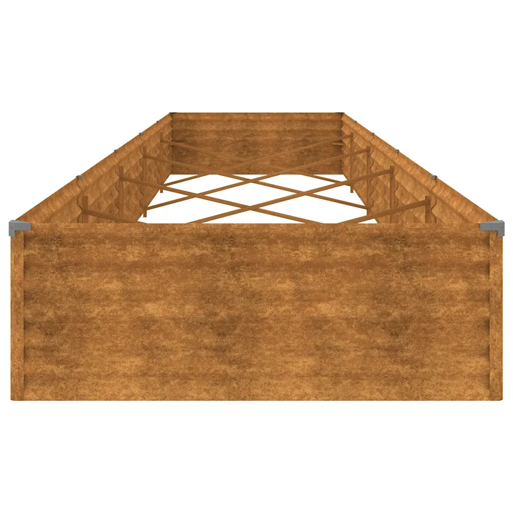 Fioriera Rialzata da Giardino 482x100x36 cm in Acciaio Corten 151997