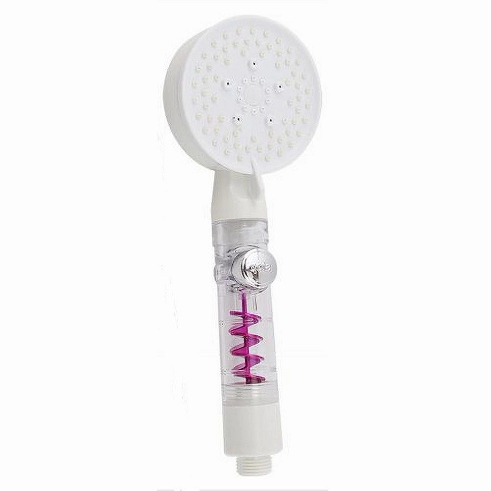 Trade Shop - Soffione Doccia Multigetto Flusso D'acqua Curvo Pulsante Doccetta 9x25.5cm 87530 -