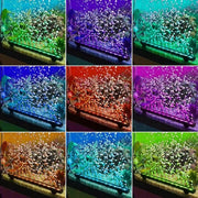 Illuminazione acquario, impermeabile, controllo a distanza, cambiamento colore LED 5050, illuminazione bolle d'aria con controller a 24 pulsanti per acquari dolci e marini, 45 cm