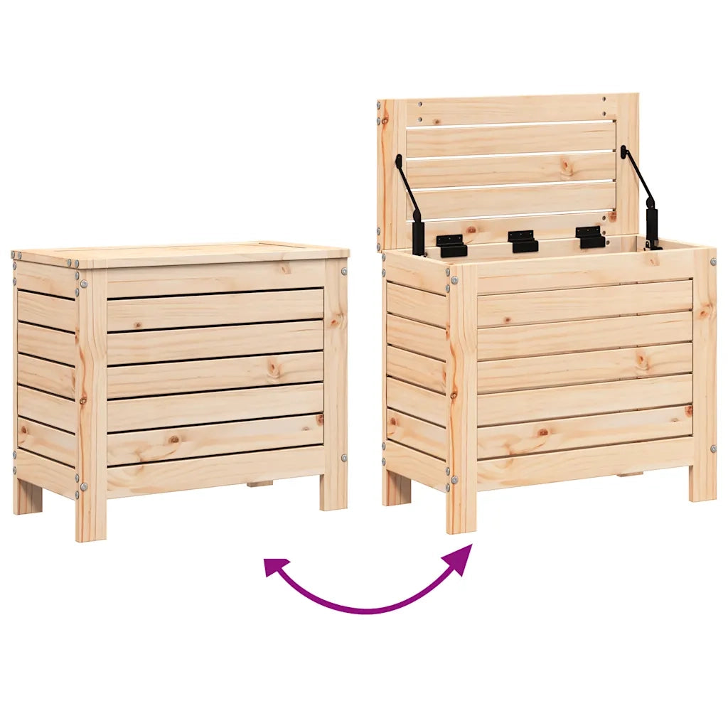 Sedia da giardino-Poggiapiedi da Giardino 62x31,5x52 cm Legno Massello di Pino