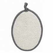 Trade Shop - Spugna Per Doccia Bagno Esfoliante Cura Pelle Corpo 13 X 18cm Grigia Ovale 79647 -