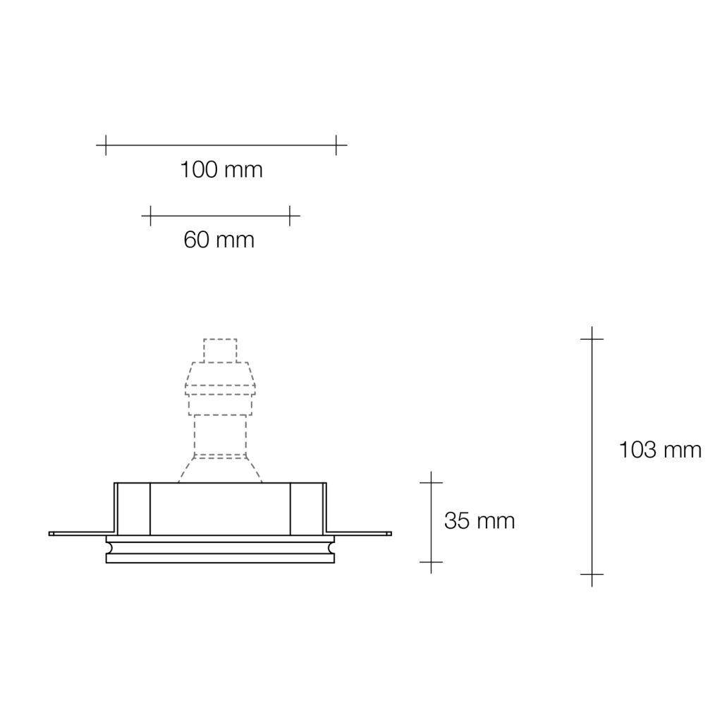 PHOCIS Incasso 1 Luce Filtro Alveolare nero opaco attacco GU10 d.6cm