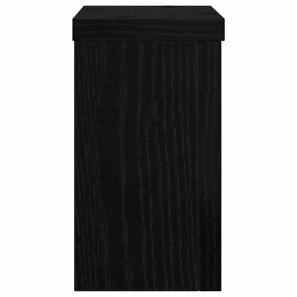 Supporto per piante 2 pcs Rovere Nero 10 x 10 x 18 cm 869228