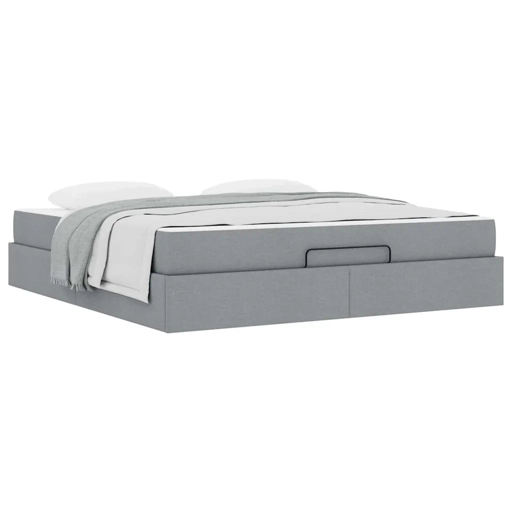 vidaXL Struttura del letto Grigio chiaro 180 x 200 cm Tessuto