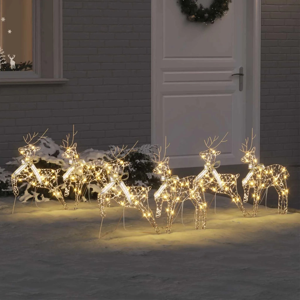 Renne LED con 180 LED 6 pz Oro PET CFW9229754