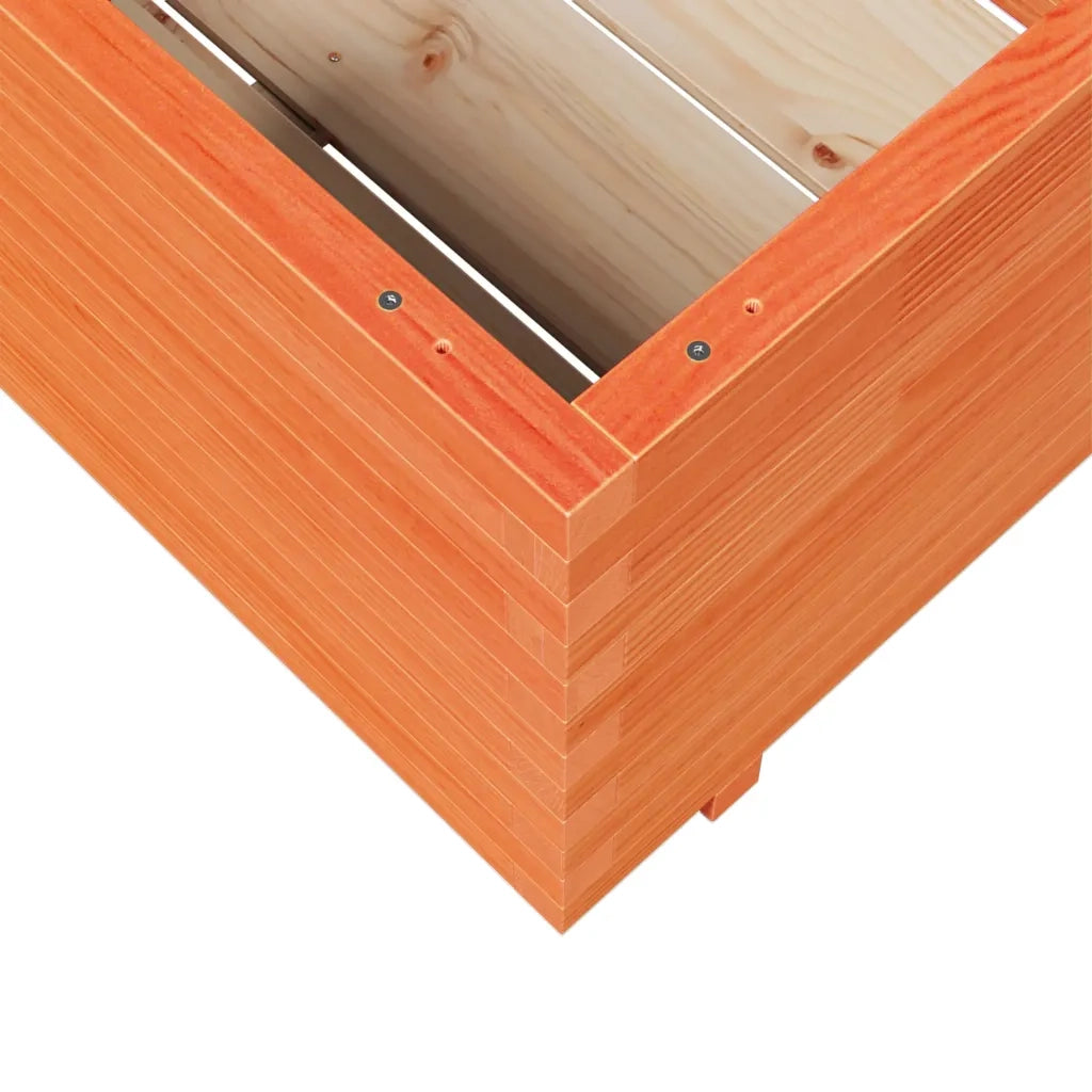 Fioriera Giardino-Vaso da Esterno-Contenitore per Piante Marrone Cera 70x70x49,5cm Legno Massello Pino 964242