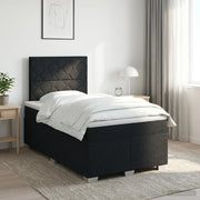 Letto box spring con materasso Nero 120 x 190 cm Tessuto 3453369