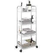 vidaXL Carrello Portaoggetti a 4 Livelli 37x28x95 cm in Acrilico