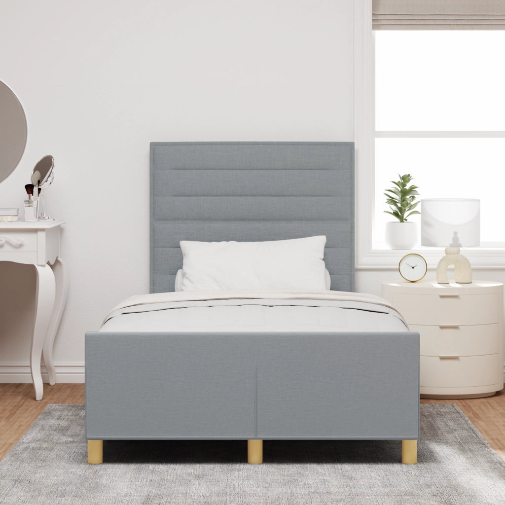 Struttura Letto  Grigio Chiaro 120x190 cm Tessuto