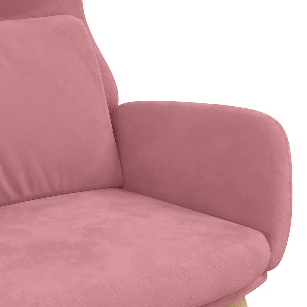 Poltrona | Sedia Relax Rosa in Velluto