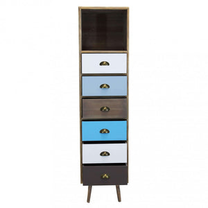 Mobiletto Orleans 40x36,5x144 h cm in Legno Multicolor