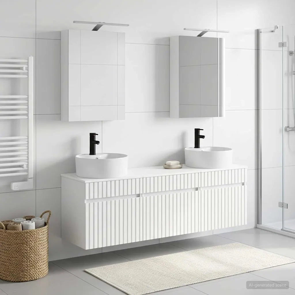 Set di Armadi da Bagno 5 pcs Bianco 50 x 14,5 x 70 cm 3406591