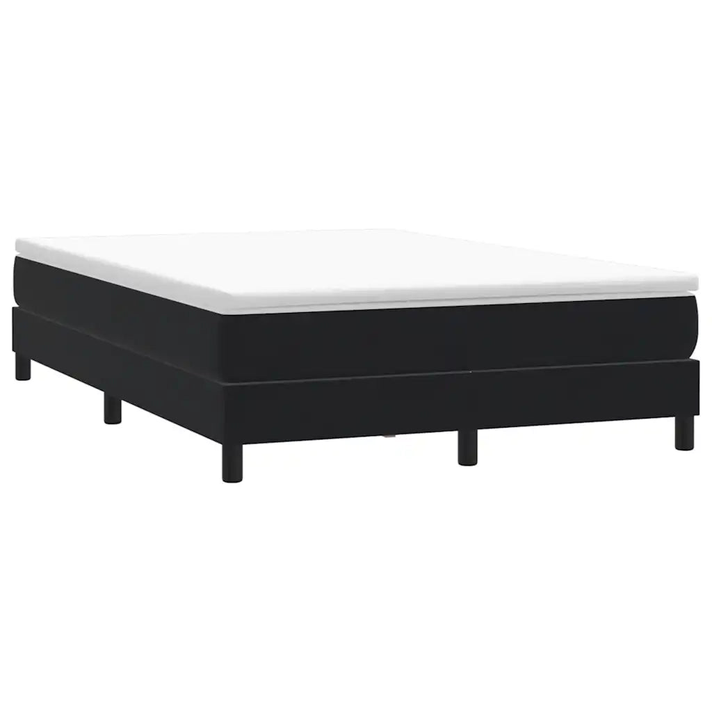 Giroletto a Molle con Materasso Nero 160x210 cm in Velluto 3315929