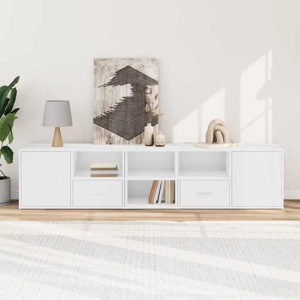 Mobile Angolare Bianco 200x40x45 cm in Truciolato CFW6086068