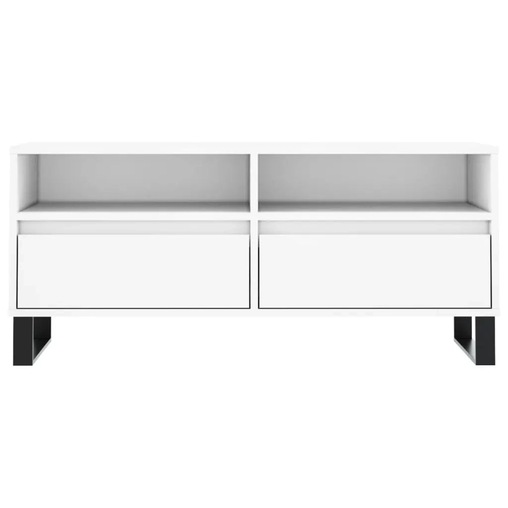 Mobile Porta TV Bianco 100x34,5x44,5 cm in Legno Multistrato 831244