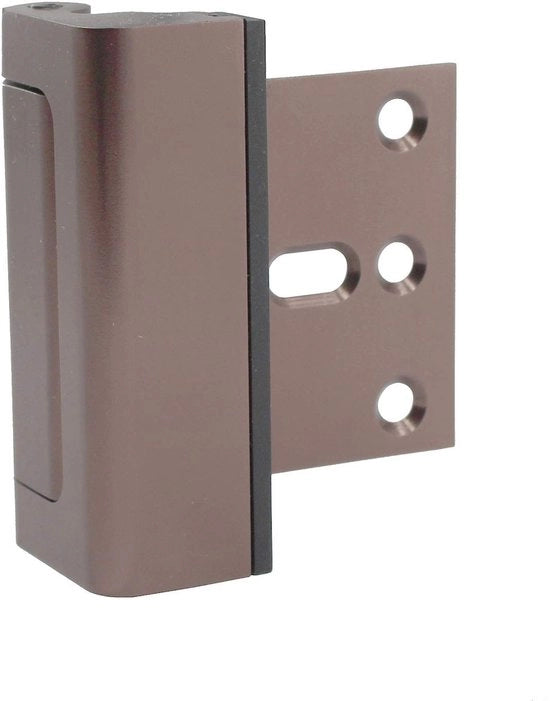 Porta di sicurezza in alluminio - Blocco sicuro - Protezione per bambini - Deadbolt robusto - Colore caffè - Prevenzione di intrusioni - Adatto per uso domestico - 3