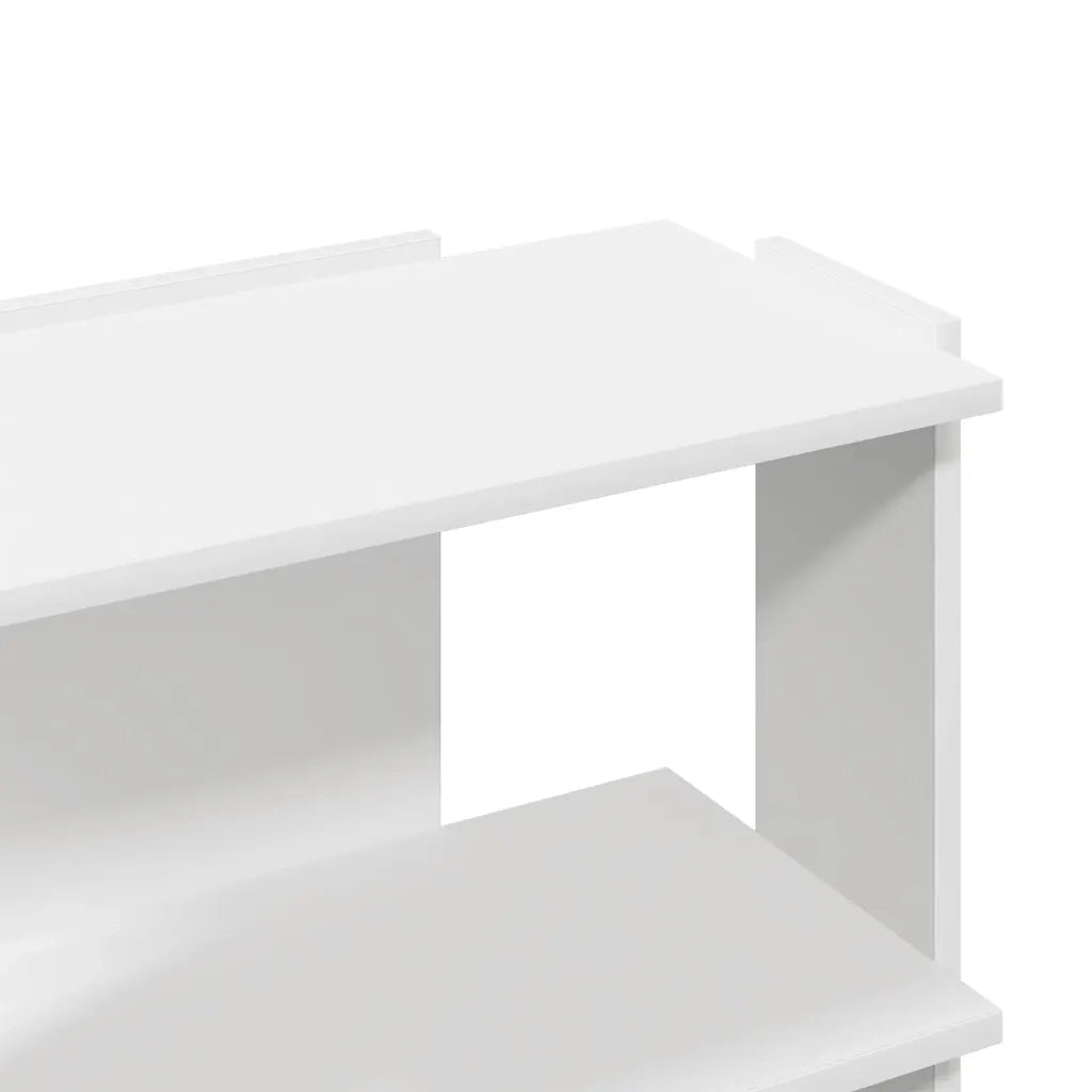 Libreria a 3 Ripiani Bianca 60x30x60 cm in Legno Multistrato