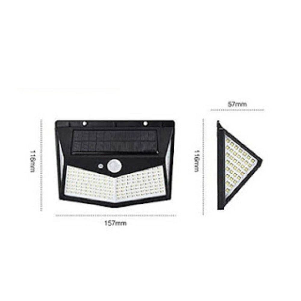 Trade Shop - Lampada Solare Fotovoltaico Sensore Luce 212led Esterno Giardino Faretto Tx-9501 -