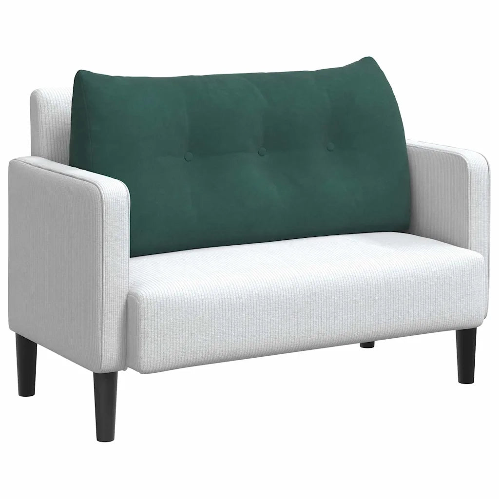 Cuscino per Schiena | Cuscino dorsale Verde Scuro 100 x 24 x 50 cm Velluto