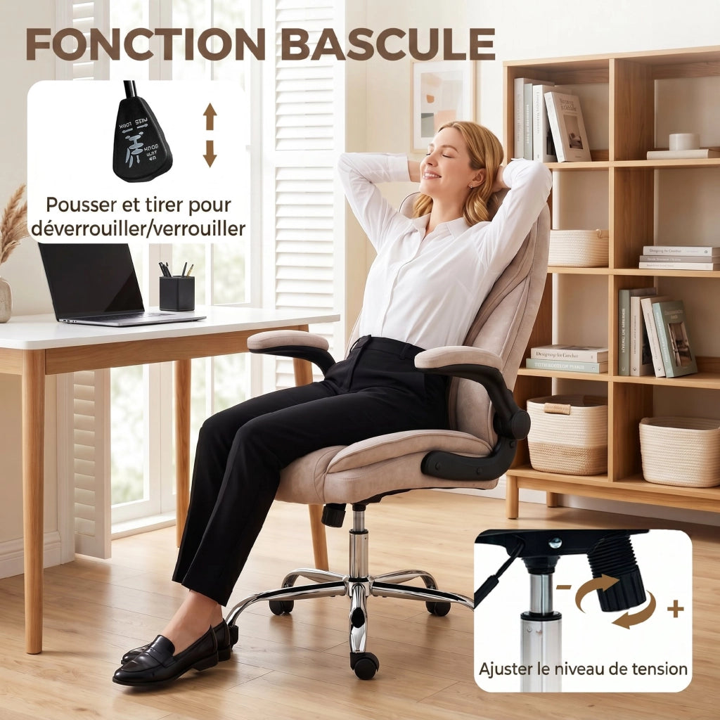 Sedia da Ufficio Ergonomica ¨C Xylo ¨C Rosa, Braccioli Regolabili, 70x70x114-122 cm