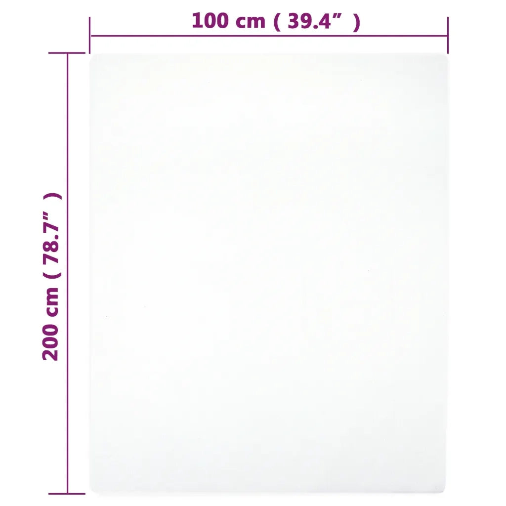 Lenzuolo con Angoli Jersey Bianco 100x200 cm Cotone 136242