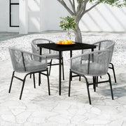Set Mobili da Pranzo per Giardino 5 pz Antracite cod mxl 47664
