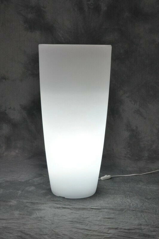 VASO HOME LIGHT TONDO BIANCO GHIACCIO 33X70H ARREDO INTERNO ESTERNO GIARDINO
