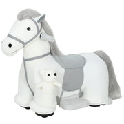 Cavallo a Dondolo Elettrico con Musica e Batteria 6V ¨C Zephmum ¨C Bianco