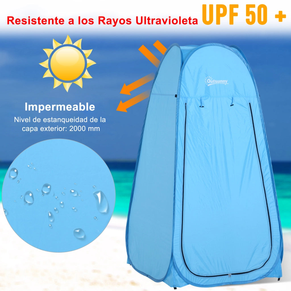 Cabina doccia da esterno ¨C zephmum ¨C blu 100x100x185 cm