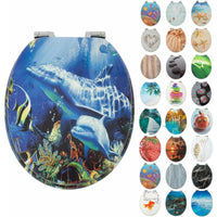 Sedile wc con abbassamento automatico, chiusura rapida, in mdf r