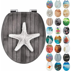 Sedile wc con abbassamento automatico, chiusura rapida, in mdf r