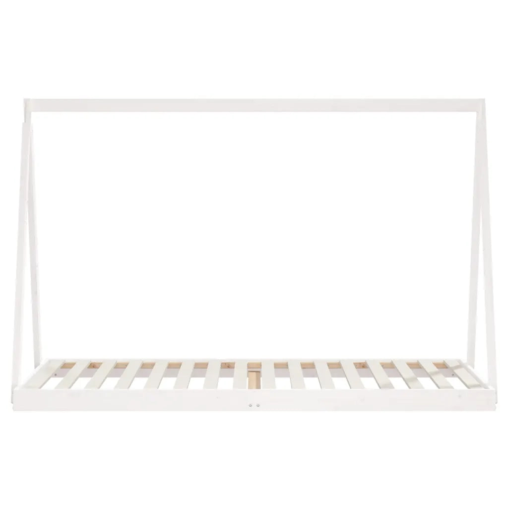 Giroletto per Bambini Bianco 90x200cm in Legno Massello di Pino 834538
