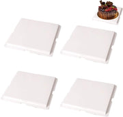 Set di forme a quadrato per torte - Accessori da forno riciclabili - Igiene e sicurezza garantite - 20 cm - Base di torta in cartone - Ideale per torte - Set da 4 pezzi