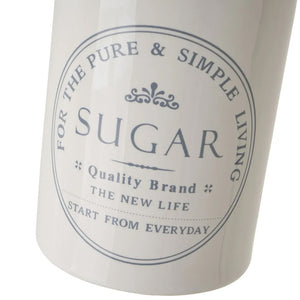 Zuccheriera Bianca con Coperchio in Legno Ermetico Barattolo Portaspezie da Casa