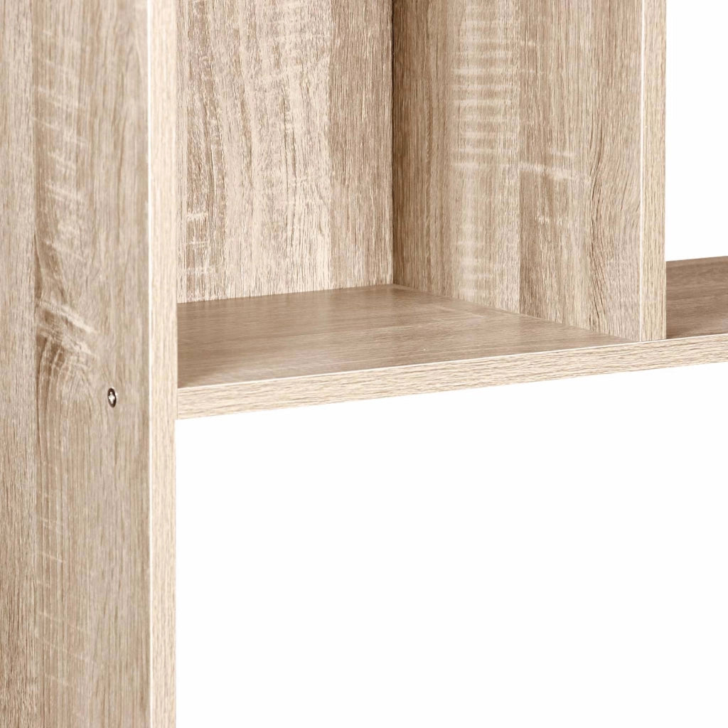 Libreria a 5 ripiani con 10 vani, marrone naturale