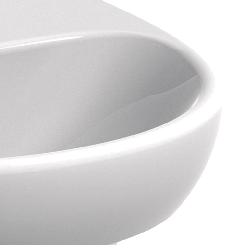 Lavabo L65 cm in ceramica con troppopieno - Serie Selnova