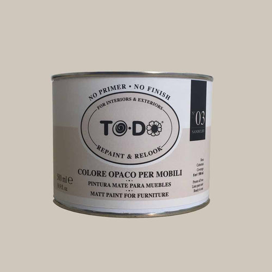Colore Opaco per Mobili Fleur Interni ed Esterni 500 ml Colore: Sandcliff